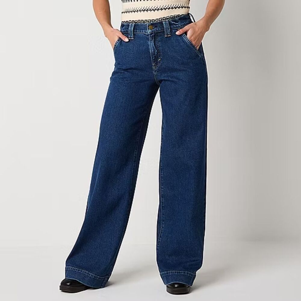 ANA Woman High Rise Wide Leg Jeans Plus Size 26W New